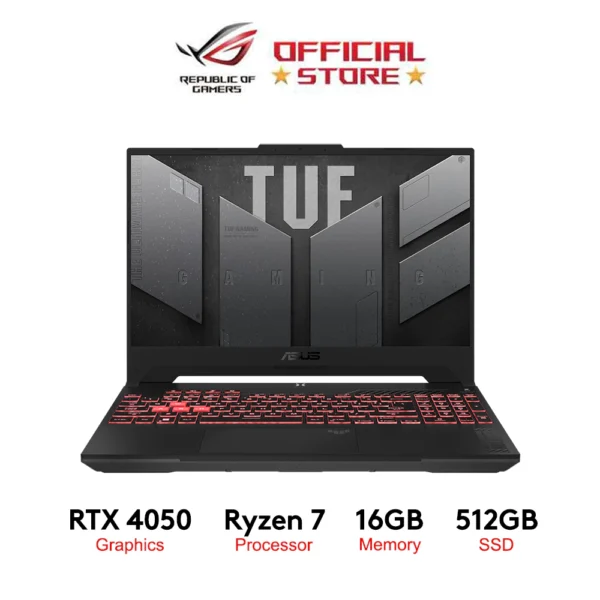 Asus TUF A15 FA507NUR-LP051W 15.6" FHD Ryzen 7 16GB DDR5 512GB SSD RTX 4050 Windows 11 Gaming Laptop